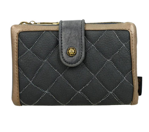 Portofel casual, dama, ANEKKE 41859-912, negru, piele ecologica